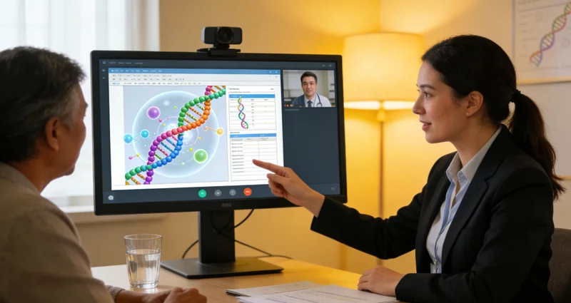 兴宁遗传咨询门诊医生与患者面对