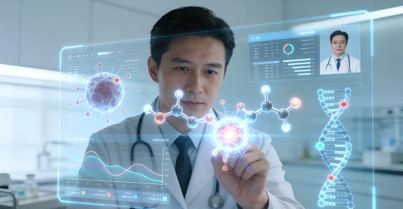 贵港家庭成员围绕健康报告进行沟