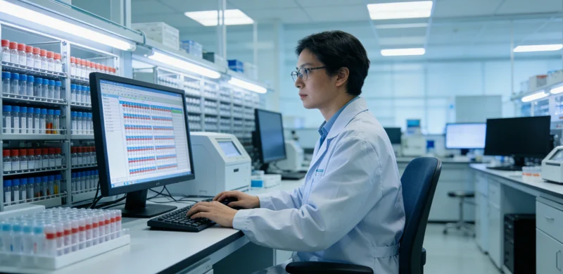 茫崖本地医护人员进行血液采样用