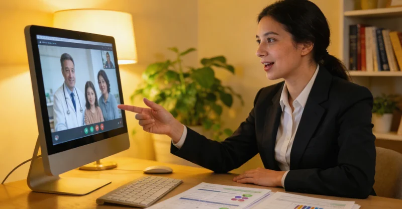 栖霞居民与遗传咨询师沟通场景