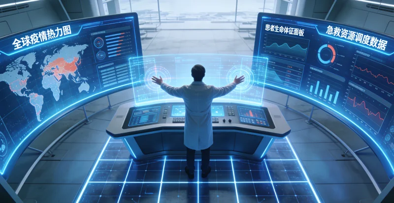 高科技基因测序实验室内部工作场