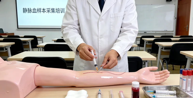 中山医院护士进行静脉采血用于基