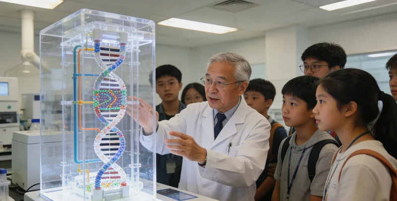 敖汉旗遗传咨询师为家庭讲解基因