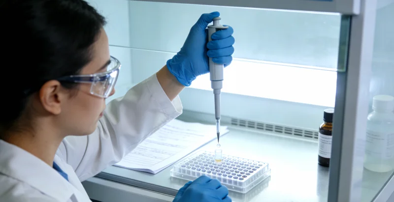 专业基因检测实验室内部工作场景