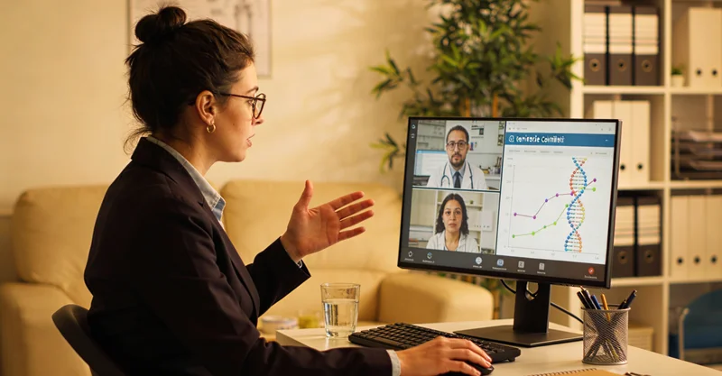 通化遗传咨询师与女士进行BRC