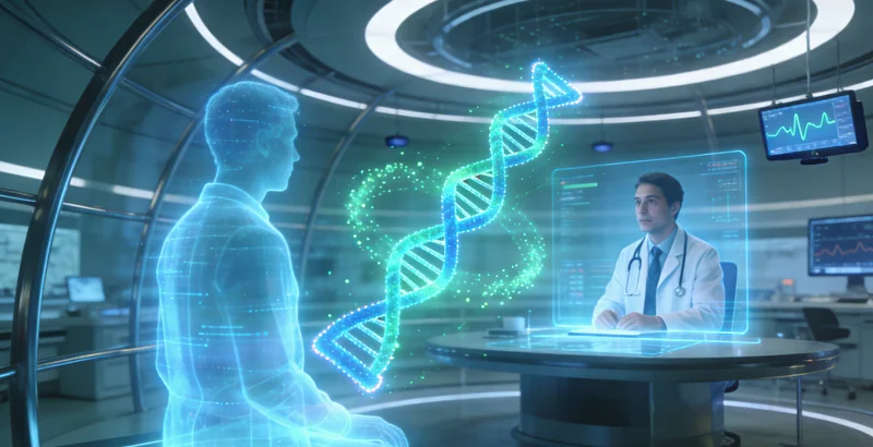 宁安医生与患者在诊室内进行亲切