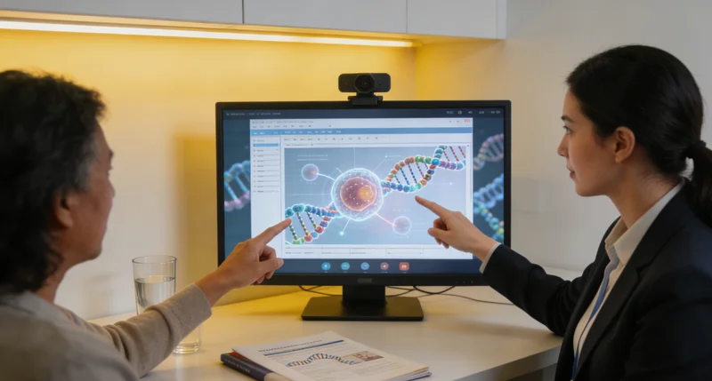 秦皇岛医生与患者进行遗传咨询沟