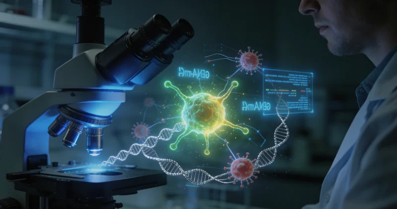 专业医学实验室进行基因测序分析