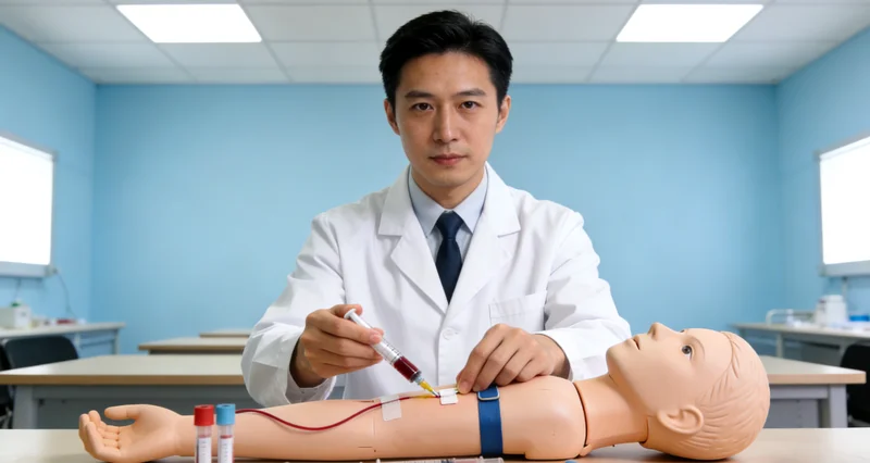 白山医院护士为患者进行基因检测