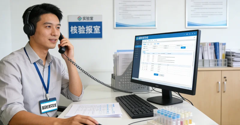 孟州遗传咨询医生向患者解释基因