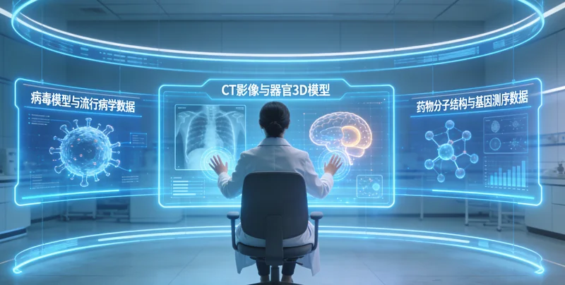 象征基因检测与精准医疗的抽象科