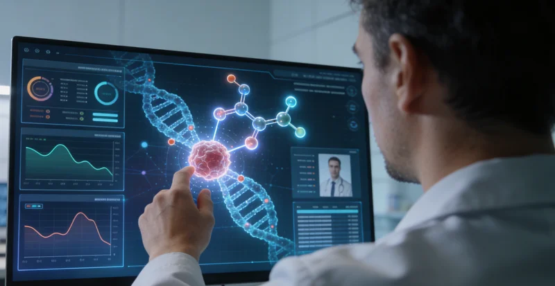 彬州肺癌患者与医生进行基因检测