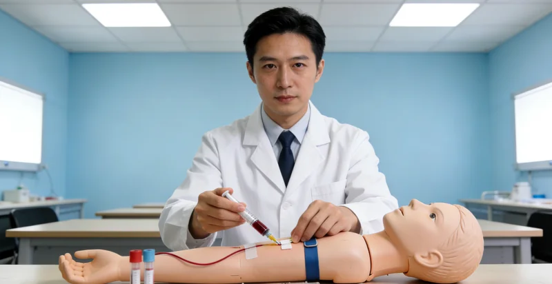 博乐护士进行基因检测静脉血采样