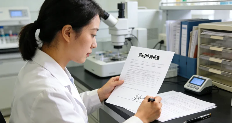 柳州家长查看基因检测报告与医生