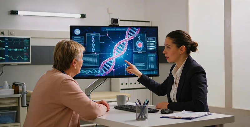 玉环医生与患者家庭坐在一起耐心