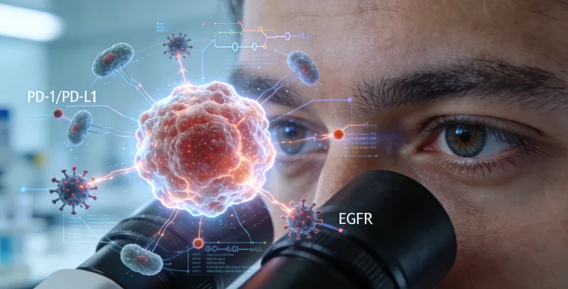 洪江肺癌靶向治疗概念图