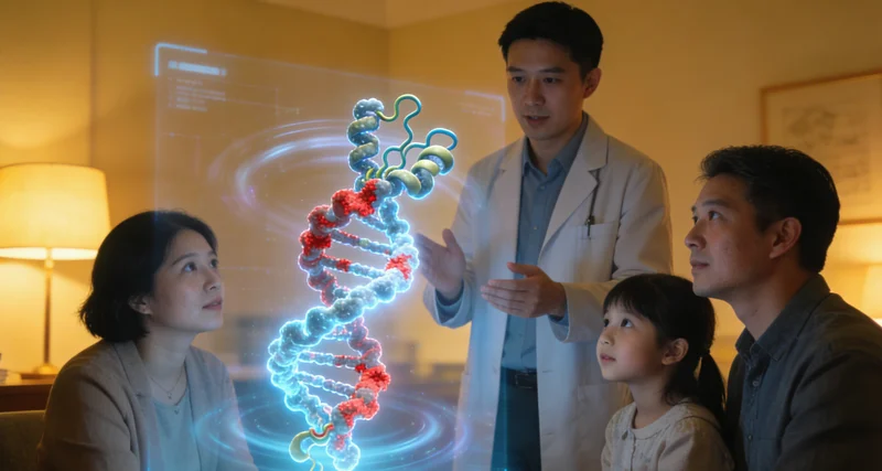 温州医院遗传咨询师与女性患者交