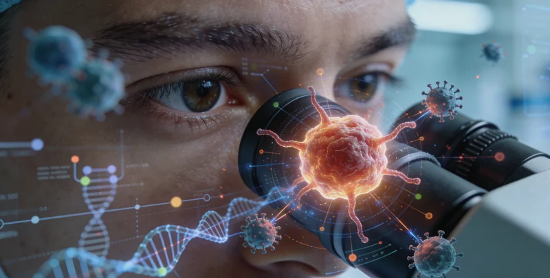 黔西南州医院病理科医生在显微镜