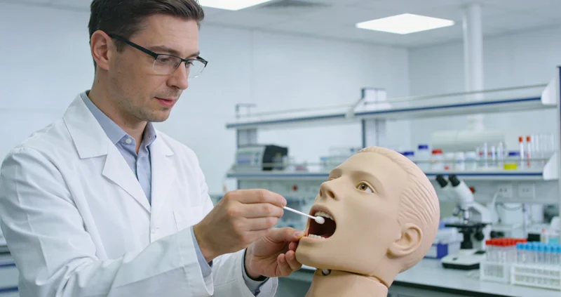 眉山地区基因检测采样过程示意