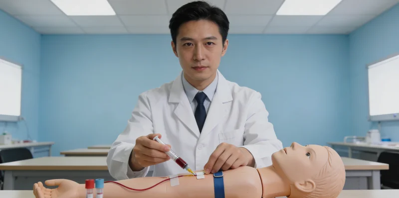 七台河市民接受心脏彩超检查示意