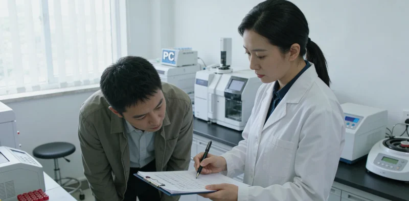 潜山父亲在医院诊室咨询医生表情