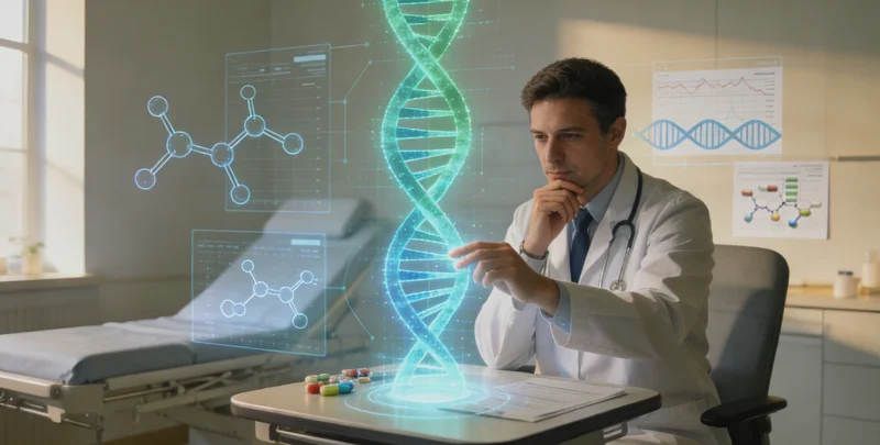 珲春市民进行遗传咨询场景