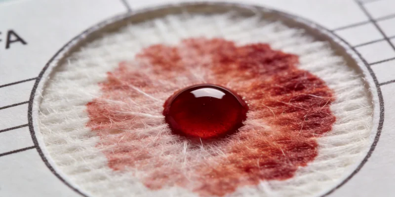 黄山医院检验科护士进行静脉采血