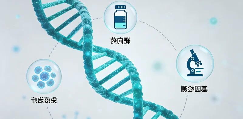 象征靶向治疗与基因关系的概念图