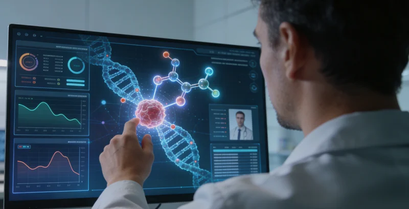 乐平医生与患者共同查看基因检测