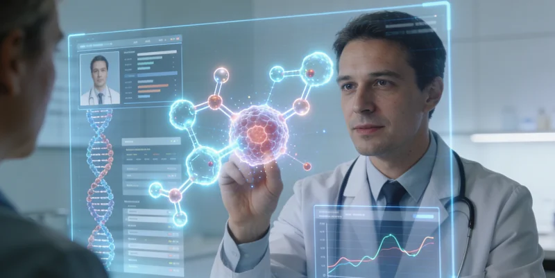 图们患者与医生共同查看基因检测