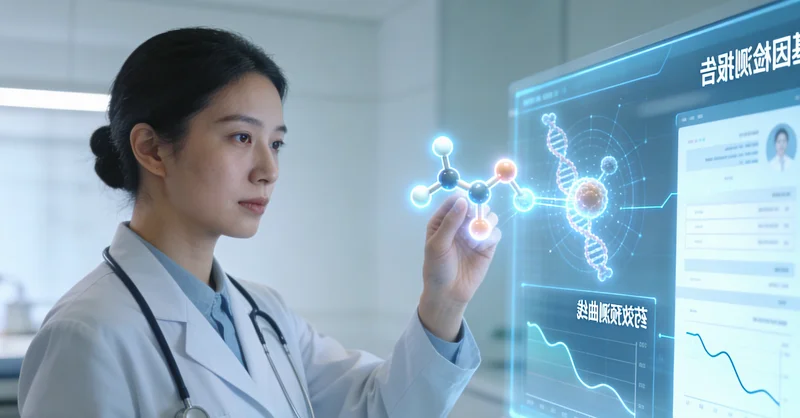 毕节患者与医生共同查看基因检测