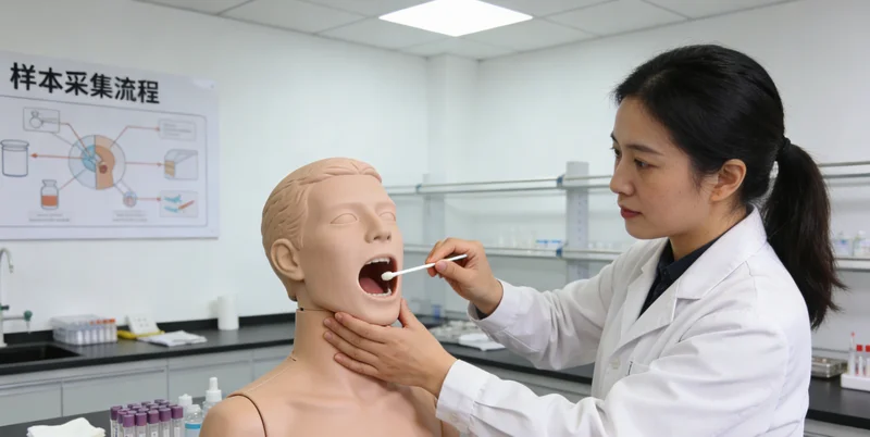 高安市民接受无痛基因采样过程