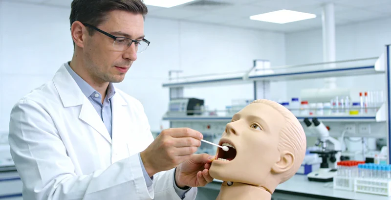 龙岩医院基因检测采样过程示意