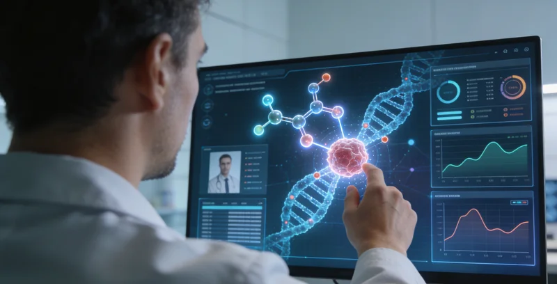 长垣患者与医生共同查看基因检测