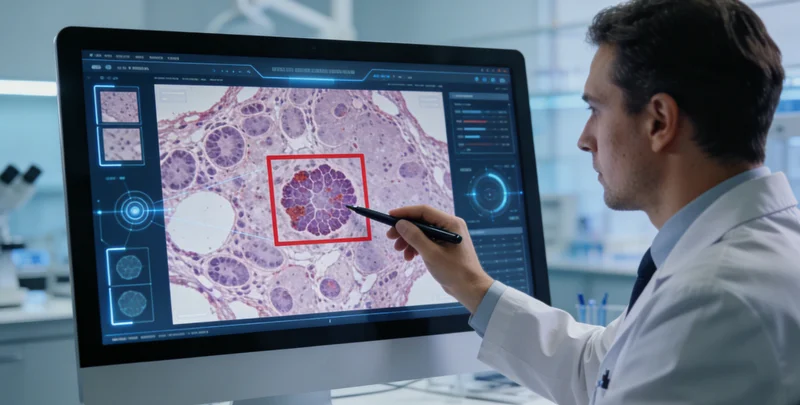 临江老城区街道与医院建筑，象征