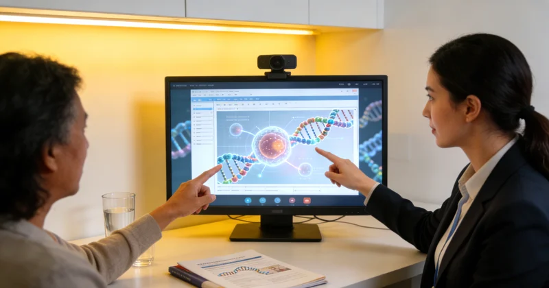 新乐女性进行遗传咨询与医生沟通