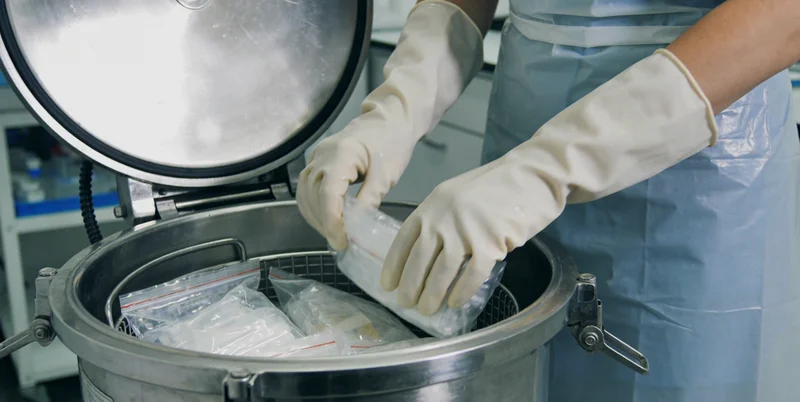 专业护士进行基因检测采血样本