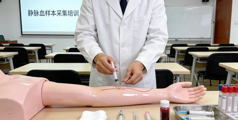 肥城医院护士进行静脉血采集用于