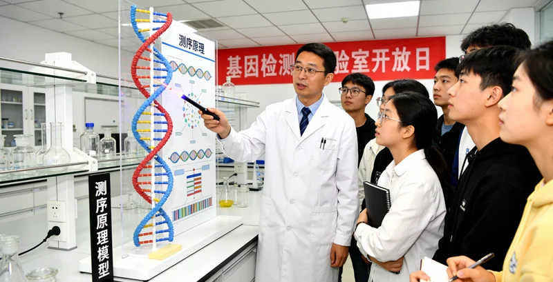 库伦牧区女性在草原上远眺,面露