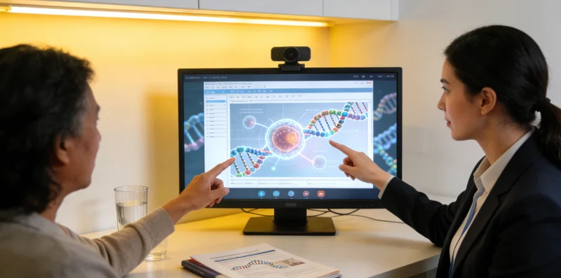 松原遗传咨询师与市民进行基因检