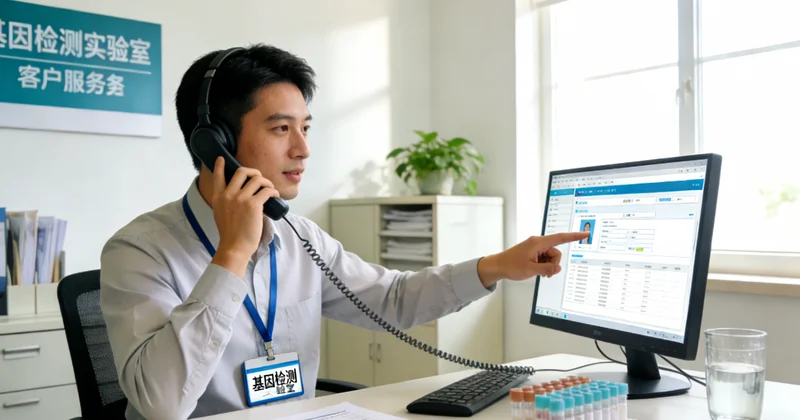 嵊州遗传咨询师与客户亲切交谈，