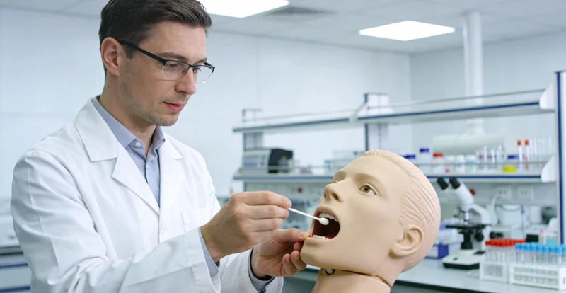 青铜峡基因检测采样，护士用拭子