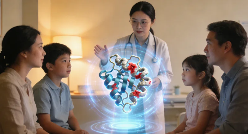 胡杨河居民进行遗传咨询场景