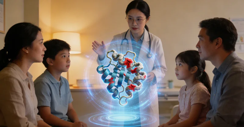 水富遗传咨询师为家庭讲解基因检