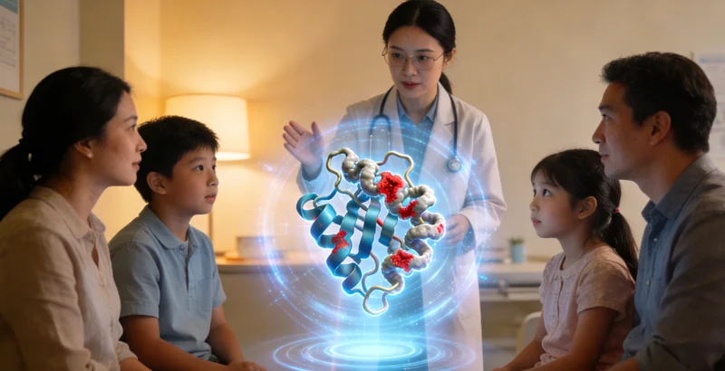 潍坊家庭在遗传咨询室接受报告解