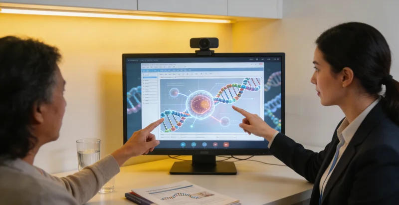 山南患者在医院进行遗传咨询