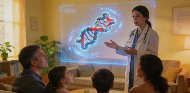 楚雄家庭共同讨论遗传检测与健康