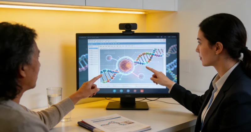 和龙女性进行遗传咨询场景