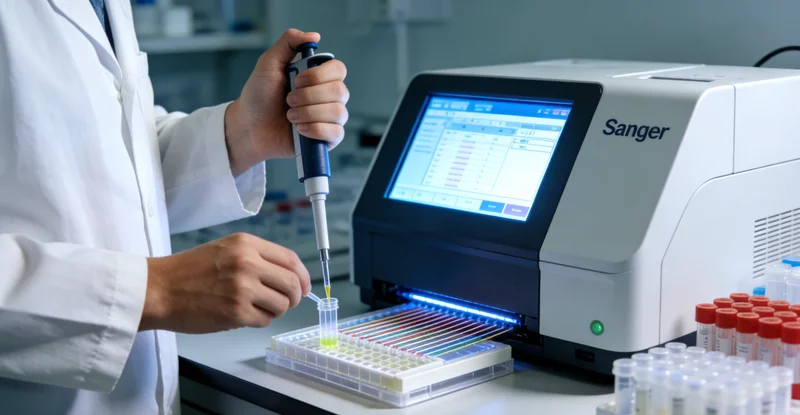 基因测序实验室内部工作场景