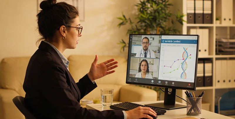 温岭遗传咨询师与女性患者亲切沟